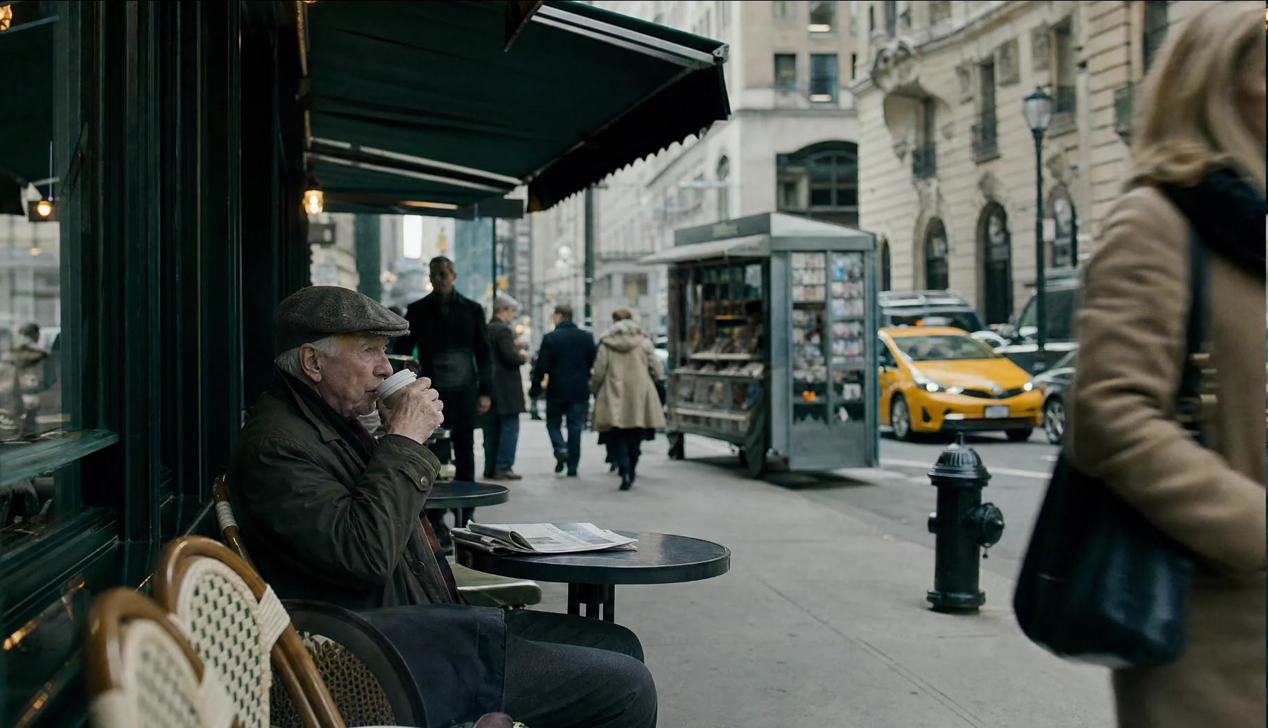 City street video created from two keyframes